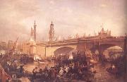 Clarkson Frederick Stanfield The Opening of London Bridge (mk25) Sweden oil painting reproduction